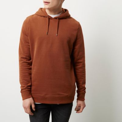 Rust orange casual hoodie